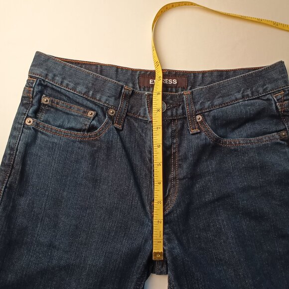 Men's Express Jeans Size 29x34 Skinny Leg Dark Wash - Picture 7 of 9